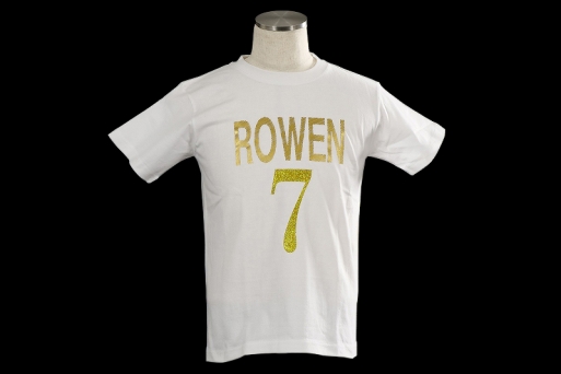ROWEN SEVEN Ｔシャツ　（ホワイト×ゴールド）